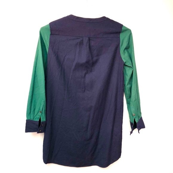 J. Crew Collection | Wool Green Blue Dress - Picture 4 of 6